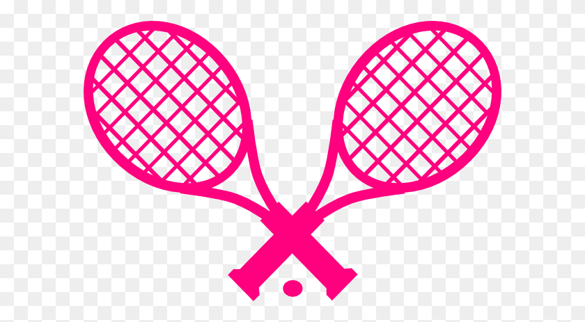 600x403 Pink Tennis Racquet Clip Art - Tennis Clipart