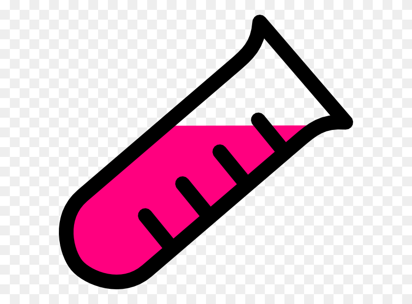 600x560 Pink Test Tube Clip Art - Pink Clipart