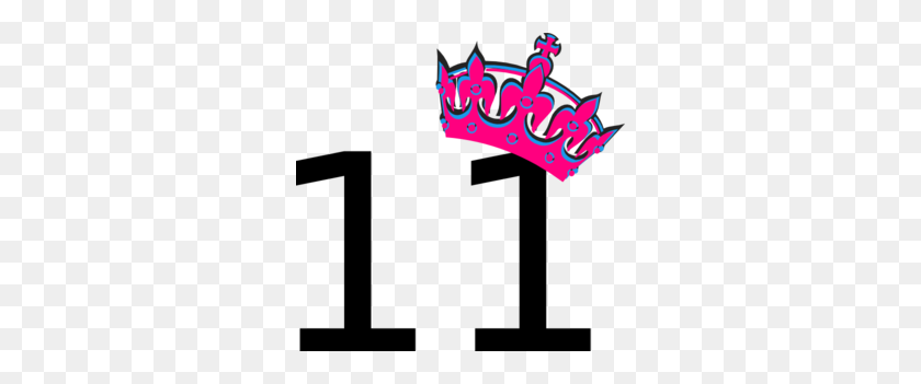 300x291 Pink Tilted Tiara And Number Clip Art - Number 11 Clipart
