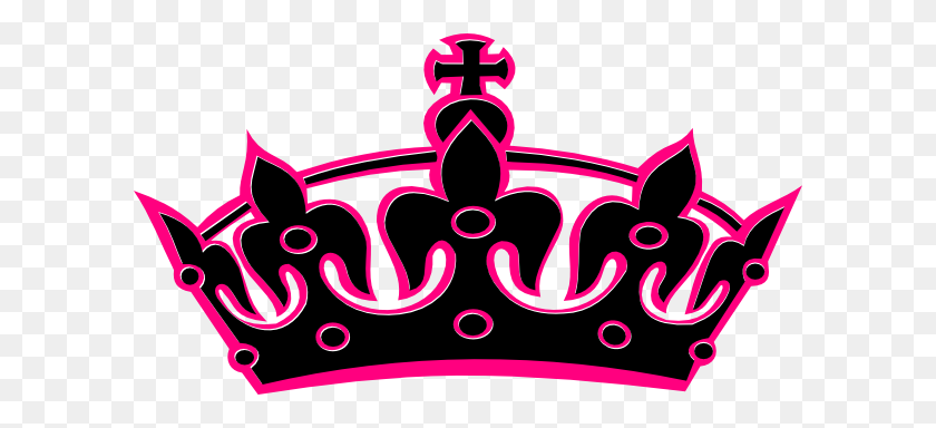 Pink Tilted Tiara Clip Art - Pink Crown PNG