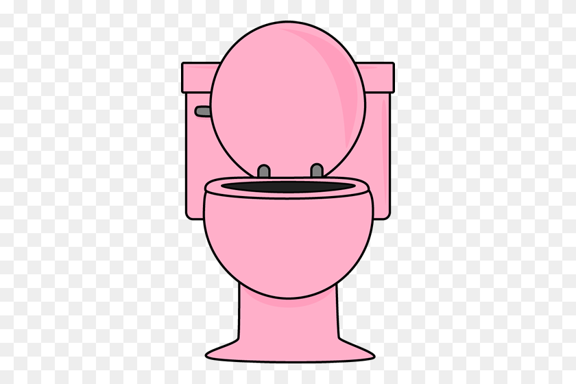 312x500 Pink Toilet With Lid Up Clip Art - Lid Clipart