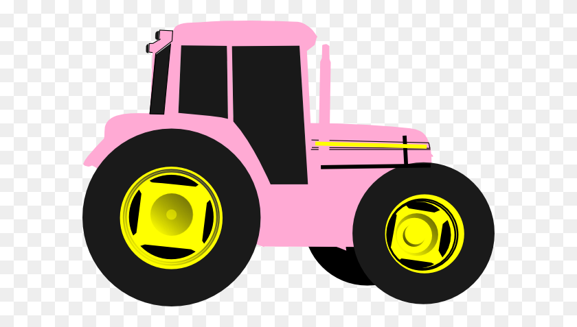 600x417 Pink Tractor Clip Art - Redneck Clipart