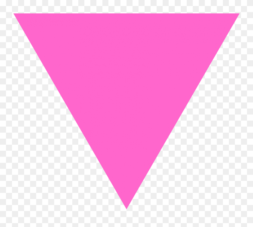 864x768 Triángulo Rosa - Bandera Púrpura Png
