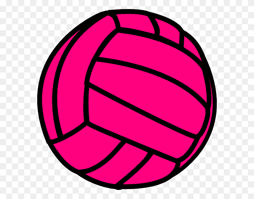 594x598 Pink Volleyball Clip Art Silhouette Images - Volleyball Clipart