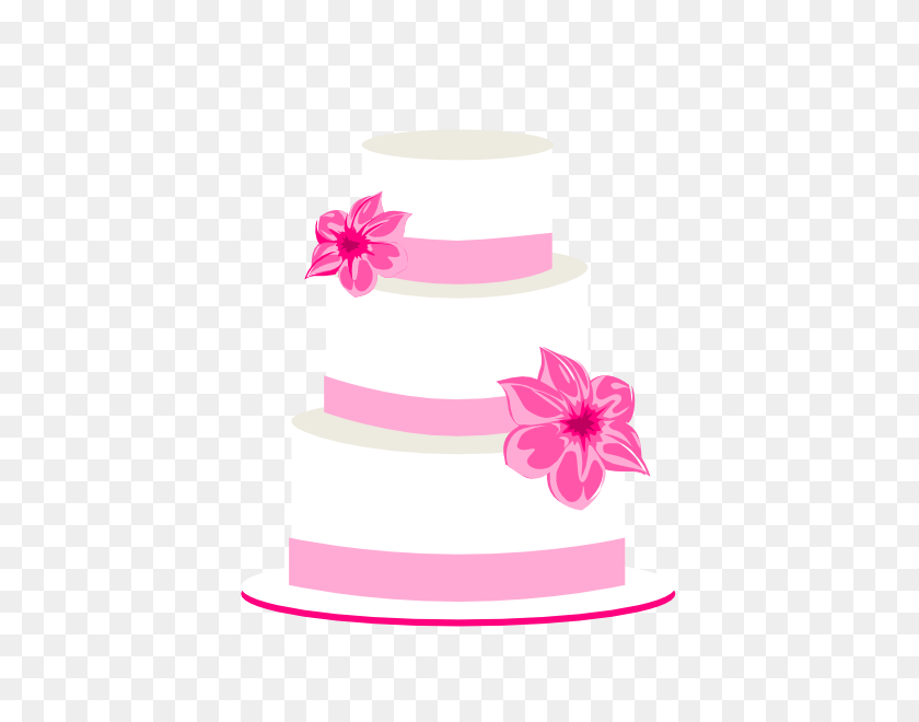 600x600 Pink Wedding Cake Clip Art - Wedding Cake PNG