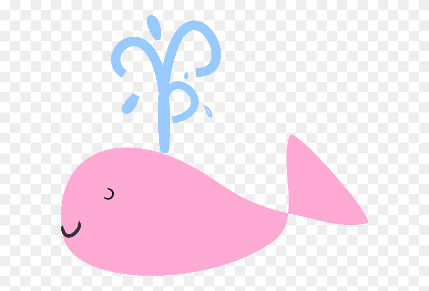 600x509 Pink Whale Clip Art - Pink Baby Clipart