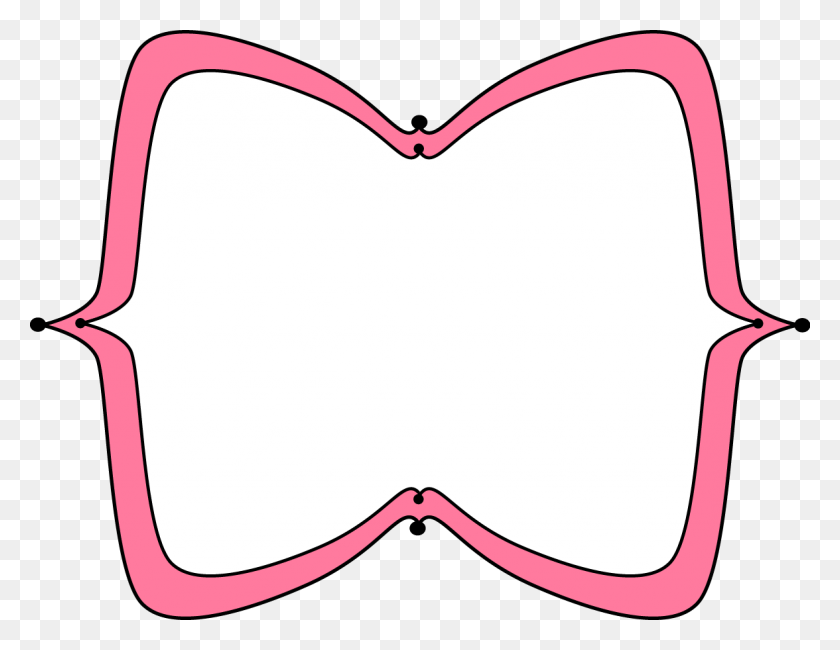 1176x891 Pink Wide Pointy Frame - Pink Frame Clipart