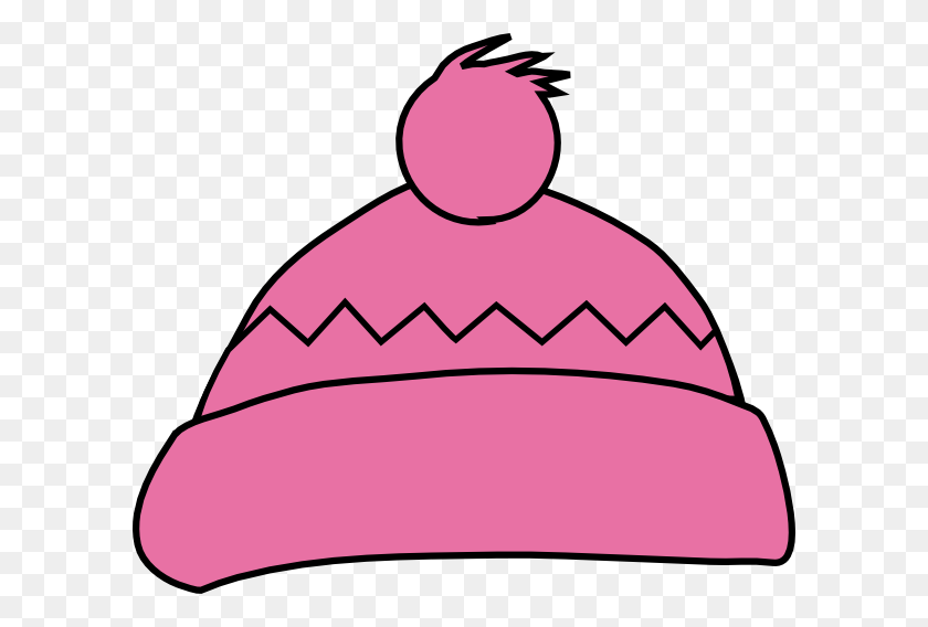 600x508 Pink Winter Hat Clip Art - Snow Hat Clipart