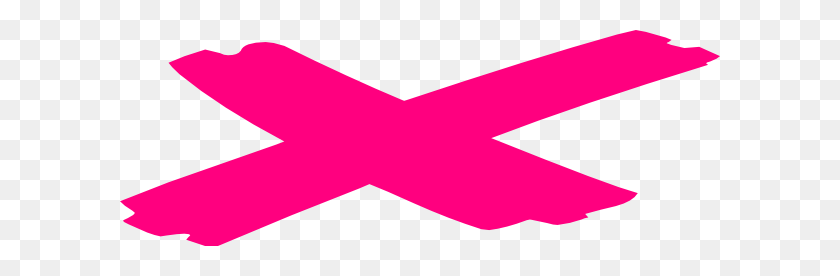600x216 Pink X Symbol Clip Art - X Clipart