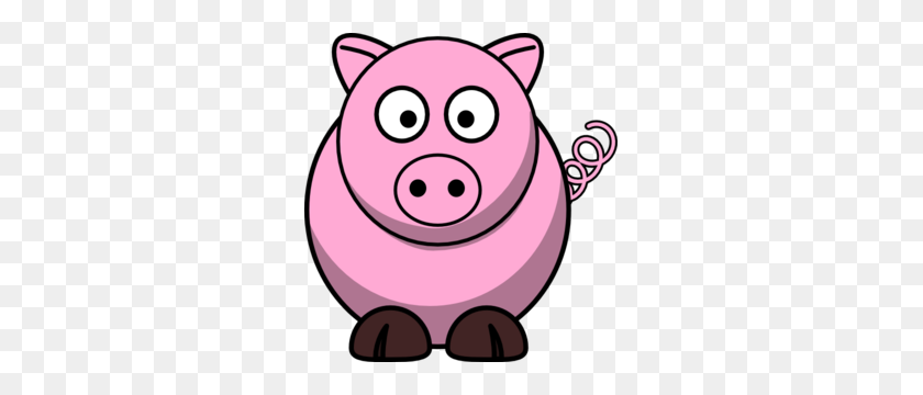 285x300 Pinkie Pig Clip Art - Pork Clipart