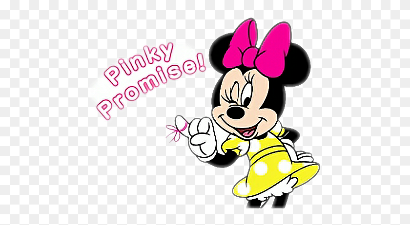 478x402 Pinkypromise Minniemouse Minnie Minniedisney Cute Promi - Pinky Promise Клипарт