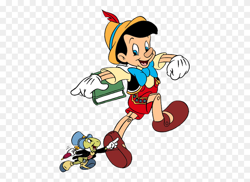 450x551 Pinocchio And Jiminy Cricket Clip Art Disney Clip Art Galore - Pinocchio Clipart