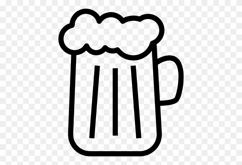 512x512 Pint Of Beer, Beer, Pint, Food And Restaurant, Beer Mug, Food, Mug - Beer Mug Clip Art Black And White