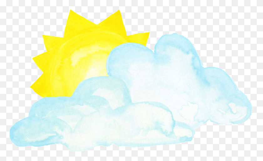 1024x597 Pintado A Mano De Nubes Bloquean La Mitad De El Sol Es Png - Nubes PNG