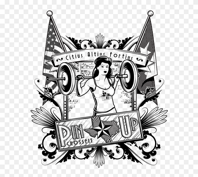 600x693 Pinup Crossfit Houston On Behance - Pin Up Clip Art