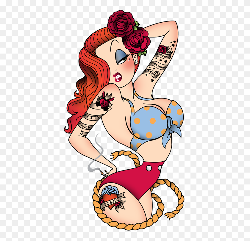500x750 Chica Pinup Presenta Modelos Pinup - Chica Pin Up Png
