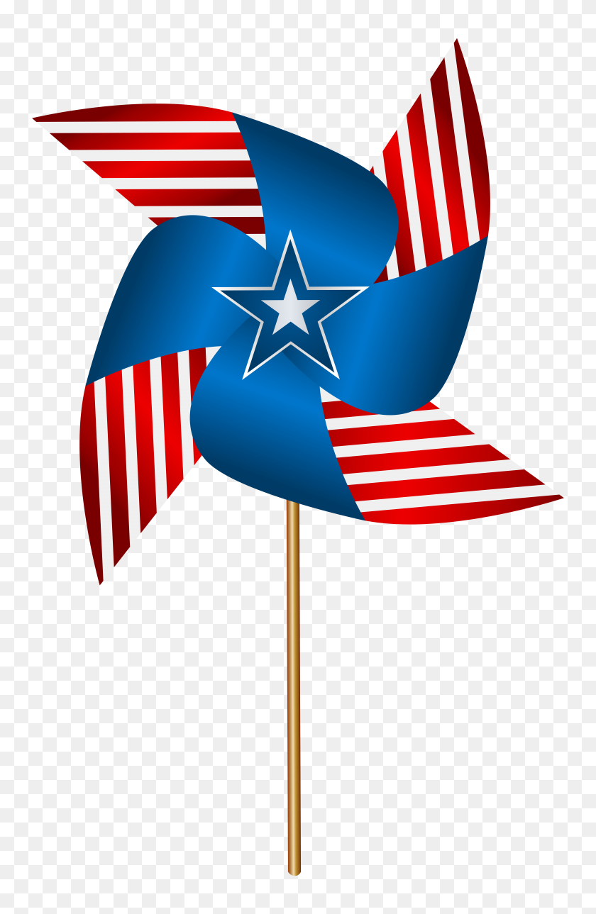 5077x8000 Pinwheel Cliparts Cartoon - American Flag Background Clipart