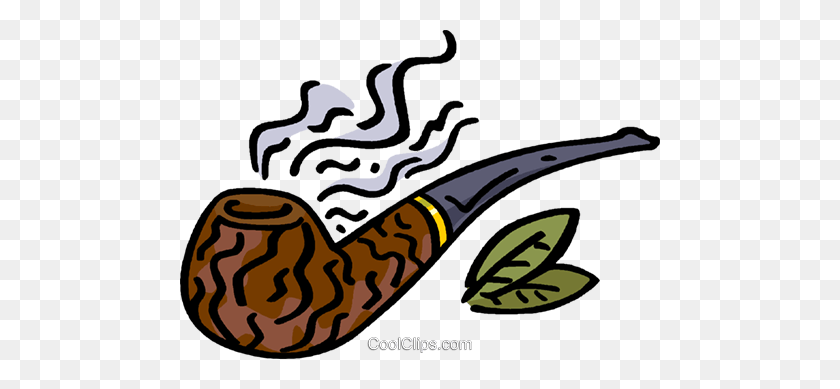 480x329 Pipe And Tobacco Royalty Free Vector Clip Art Illustration - Smoking Pipe Clipart