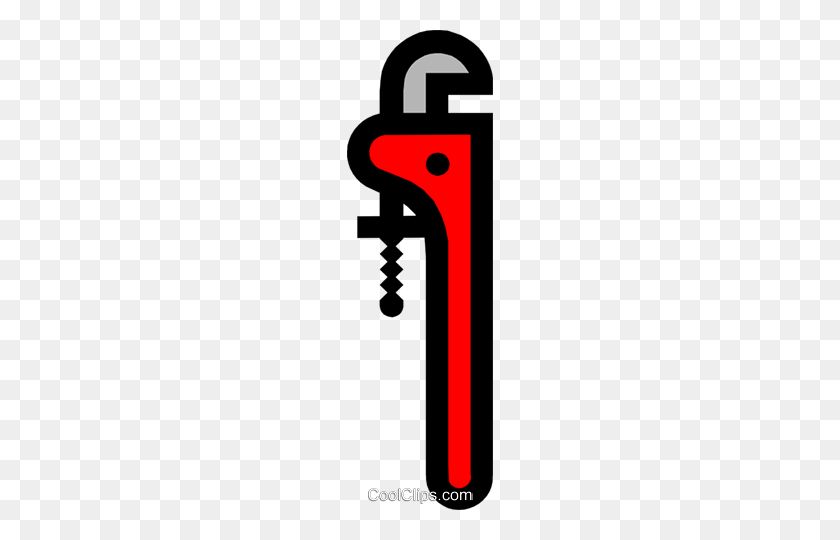 146x480 Pipe Wrench Royalty Free Vector Clip Art Illustration - Pipe Wrench Clipart
