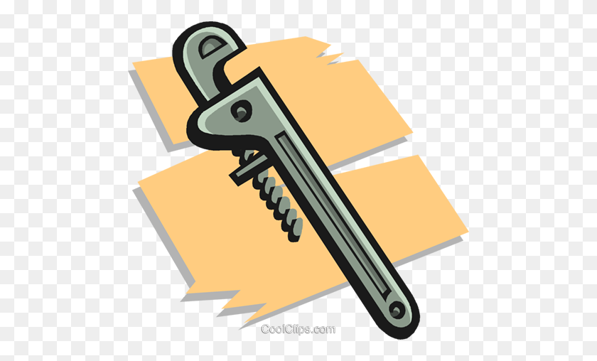 480x448 Pipe Wrench Royalty Free Vector Clip Art Illustration - Pipe Wrench Clipart