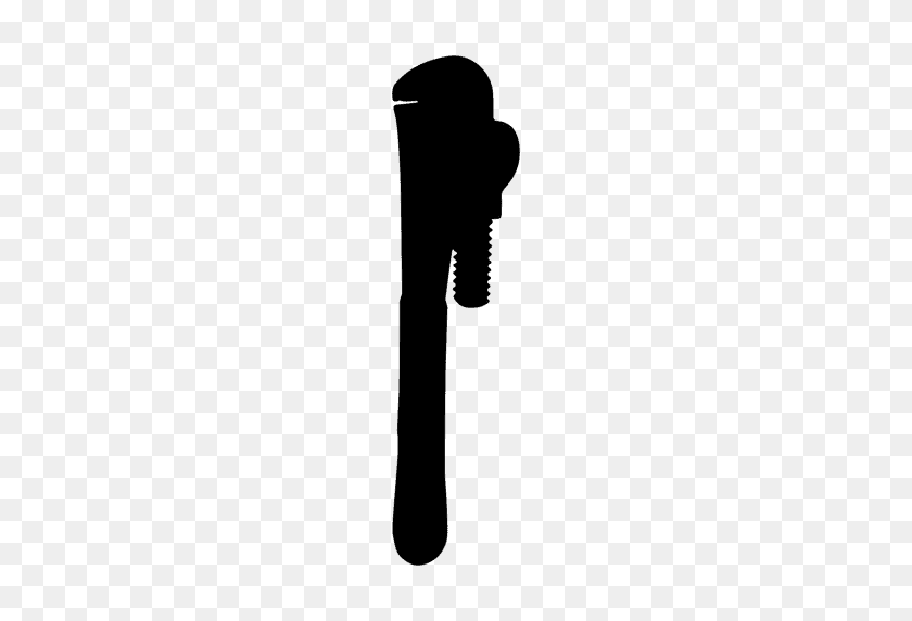 512x512 Pipe Wrench Silhouette - Pipe Wrench PNG