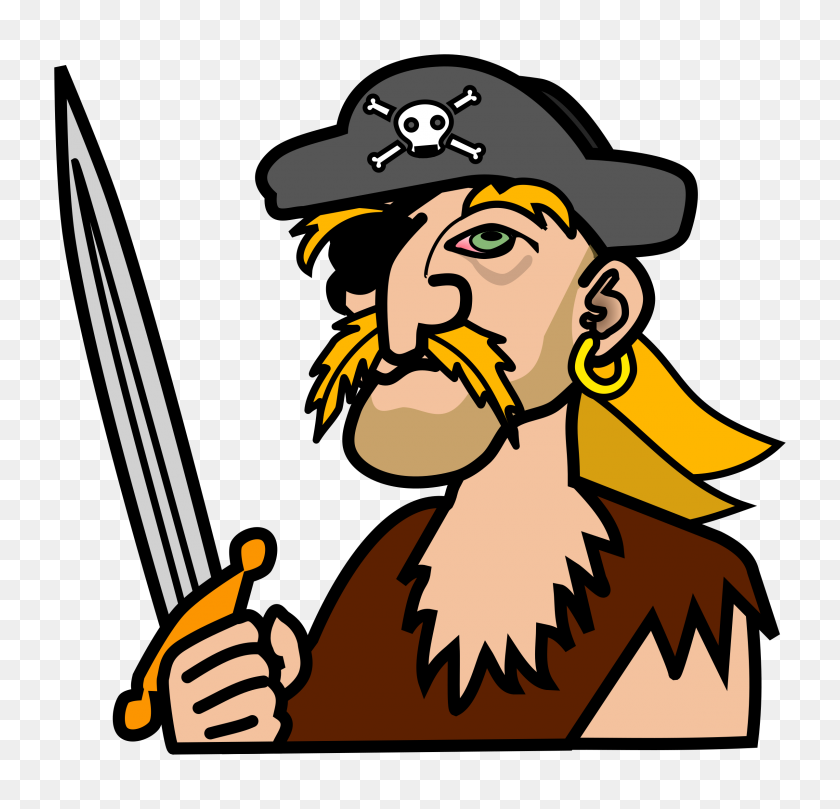 2400x2306 Pirate Clip Art Black And White Free - Pittsburgh Pirates Clipart