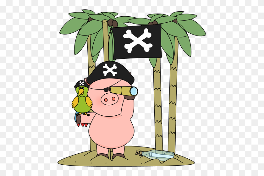 473x500 Pirate Clipart Pig - Cabeza De Pirata Clipart