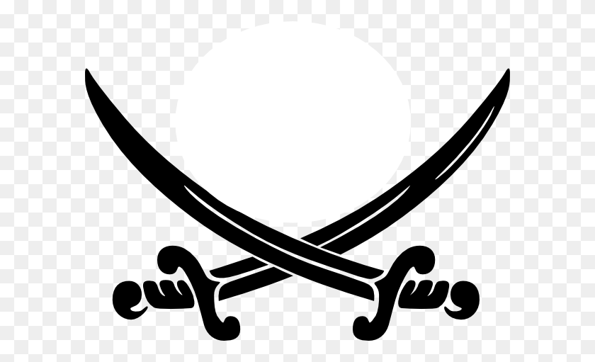 600x451 Pirate Crossed Swords Clipart - Pirate Sword Png