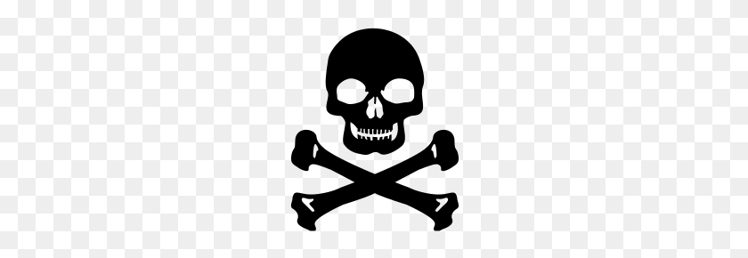 190x230 Pirate Flag - Pirate Skull PNG
