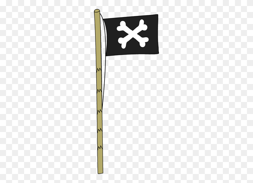 216x550 Пиратские Флаги - Клипарт Развевающийся Флаг