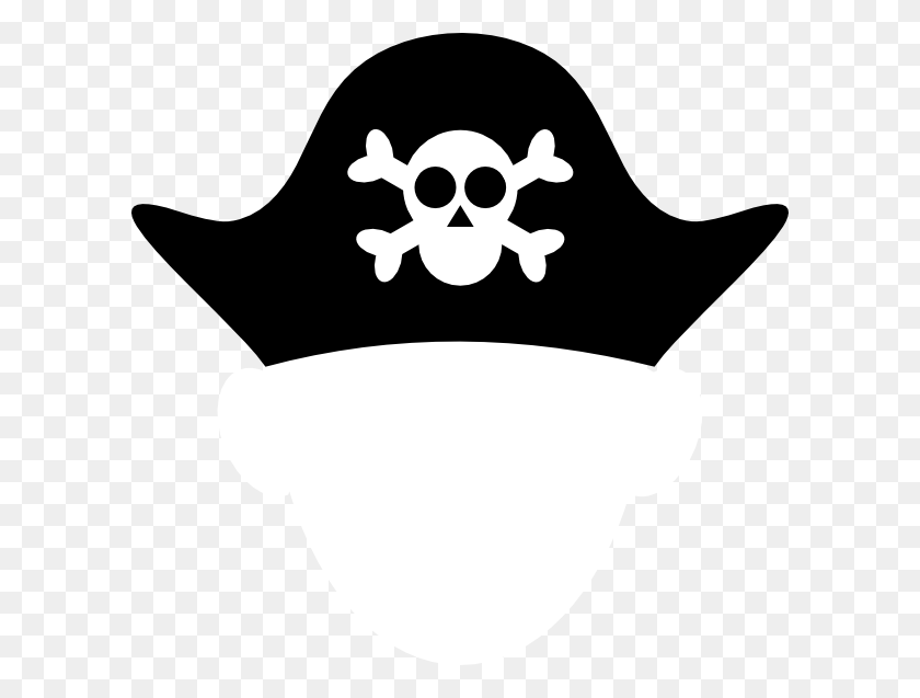600x577 Пиратская Шляпа Картинки Посмотреть На Пиратскую Шляпу Картинки Картинки - Скелет Клипарт Черный И Белый