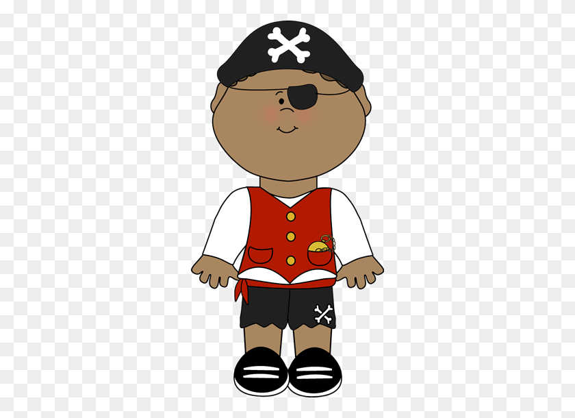 282x550 Pirate Kid - Пиратская Повязка На Глаз Клипарт