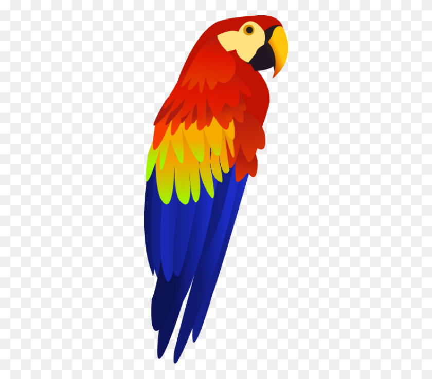 280x678 Pirate Parrot Bird Parakeet Clip Art - Parakeet Clipart