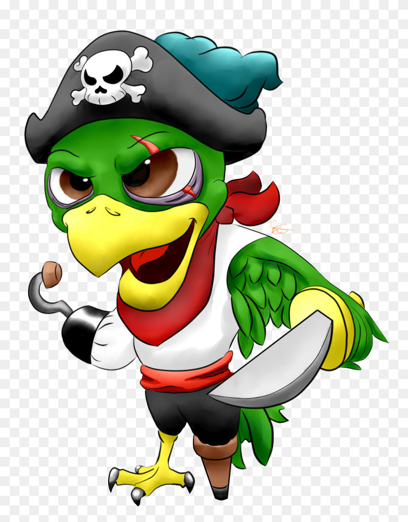 784x1020 Pirate Parrot Png Image - Pirate Parrot Clipart
