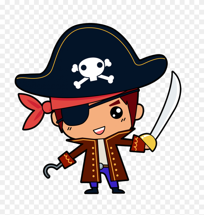 800x845 Pirate Pool Party - Clothing Drive Clipart