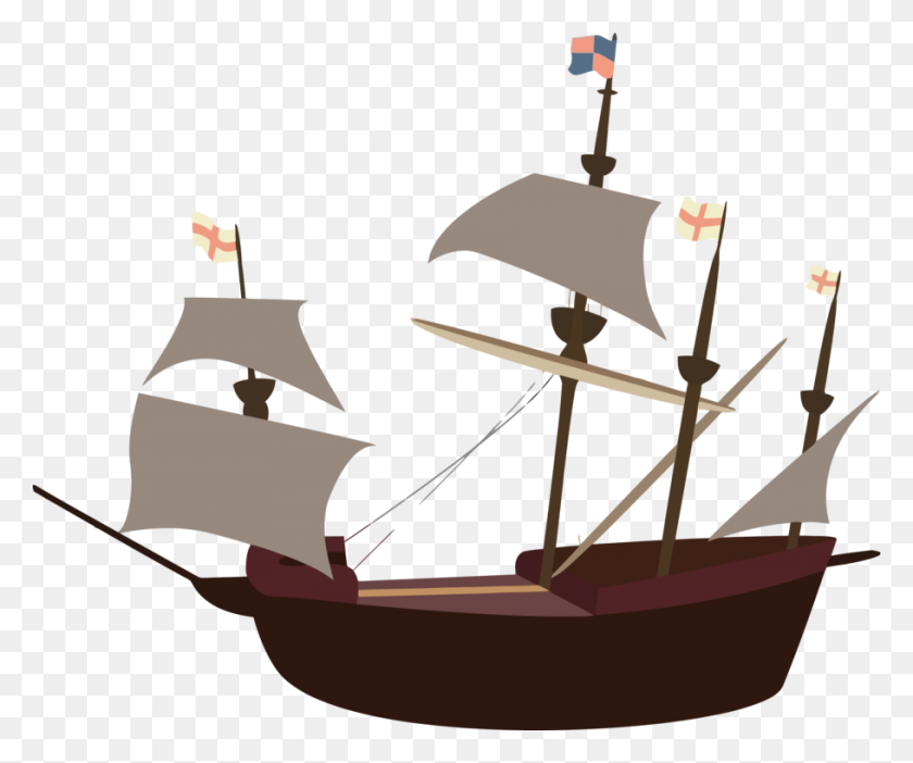 910x750 Скачать Рисунок Пиратского Корабля - Пиратская Лодка Клипарт