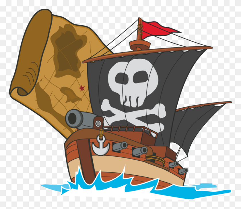 878x750 Pirate Ship Drawing Computer Icons Silhouette - Shipwreck Clipart