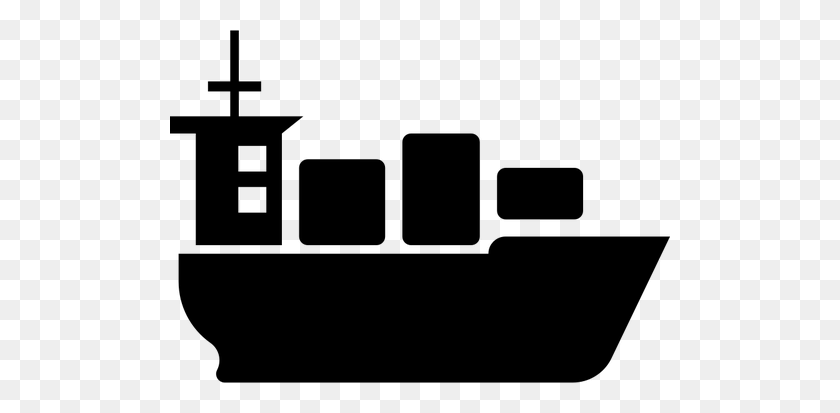 500x353 Pirate Ship Silhouette Clip Art - Cargo Ship Clipart