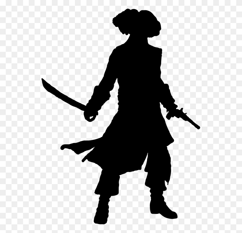 551x750 Pirate Silhouette Drawing Black Pearl - Pirate Clipart Black And White