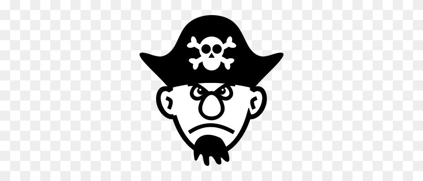 286x300 Pirate Skull And Crossbones Clip Art Free - Pirate Eye Patch Clipart