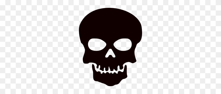 240x300 Pirate Skull And Crossbones Clip Art Free - Skeleton Hand Clipart