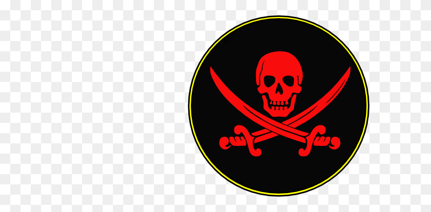 600x354 Pirate Skull And Swords Worders Clipart - Pirate Sword Clipart