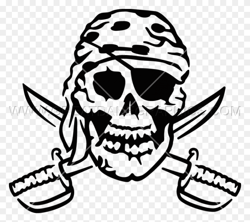825x726 Pirate Skull Production Ready Artwork For T Shirt Printing - Pirate Skull PNG