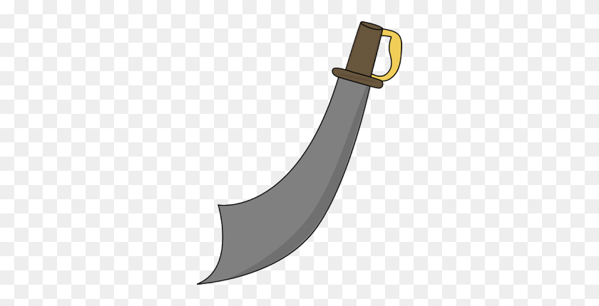 288x370 Pirate Sword Clipart - Pirate Hook Clipart
