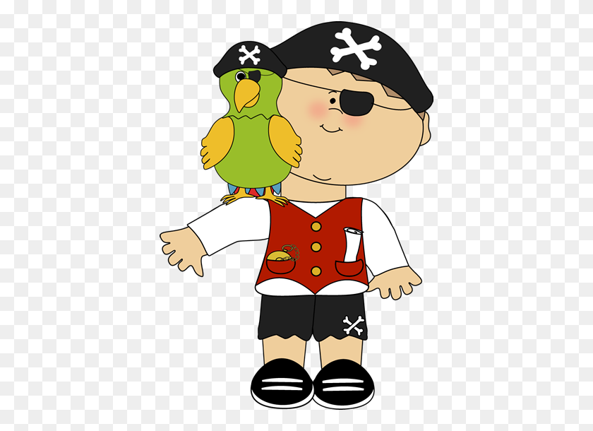 388x550 Pirata Con Un Loro En Su Hombro Grado - Clipart De Sexto Grado