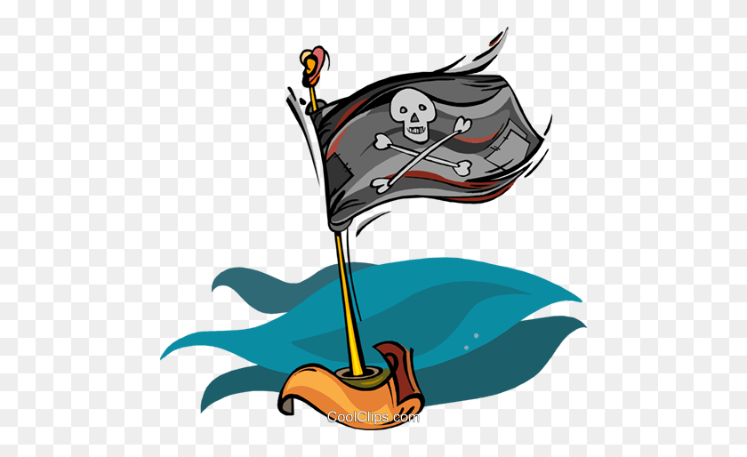 480x454 Пиратский Флаг Роялти Бесплатно Векторные Иллюстрации - Пиратский Флаг Клипарт