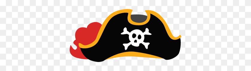 374x178 Sombrero De Piratas De Los Niños De La Etiqueta Engomada - Sombrero De Pirata Png
