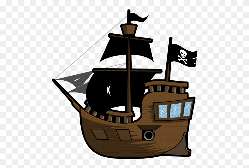 492x509 Пиратство - Пиратский Корабль Клипарт