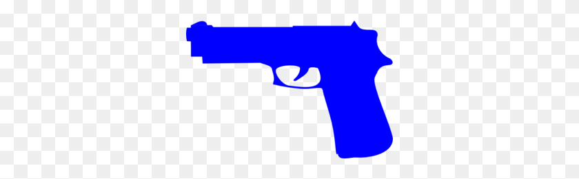 300x201 Pistol Clipart Blue - 4th Amendment Clipart