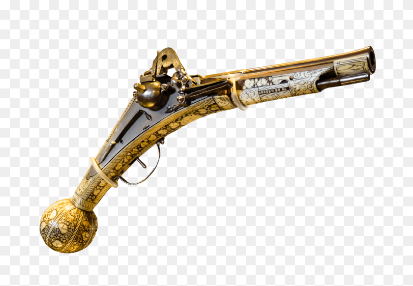 1280x857 Pistol Ornate Wood And Tusk Transparent Png - Pistol PNG